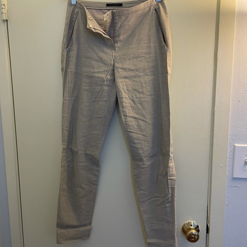 Elie Tahari, stretch linen pants. Sz 2